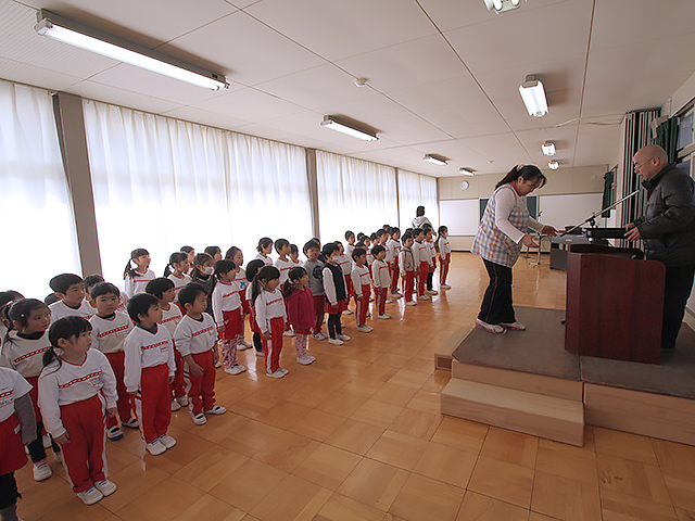 河輪幼稚園 表彰式の様子